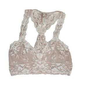 Intimately Free People Adella Floral Lace Bralette Women Medium‎ Beige